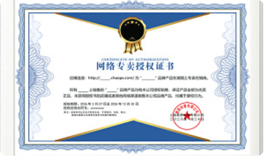 网络专线授权证书展示图